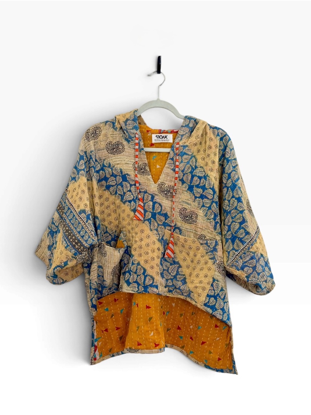 🧿 S1OAK KANTHA COTTON TUNIC TOP